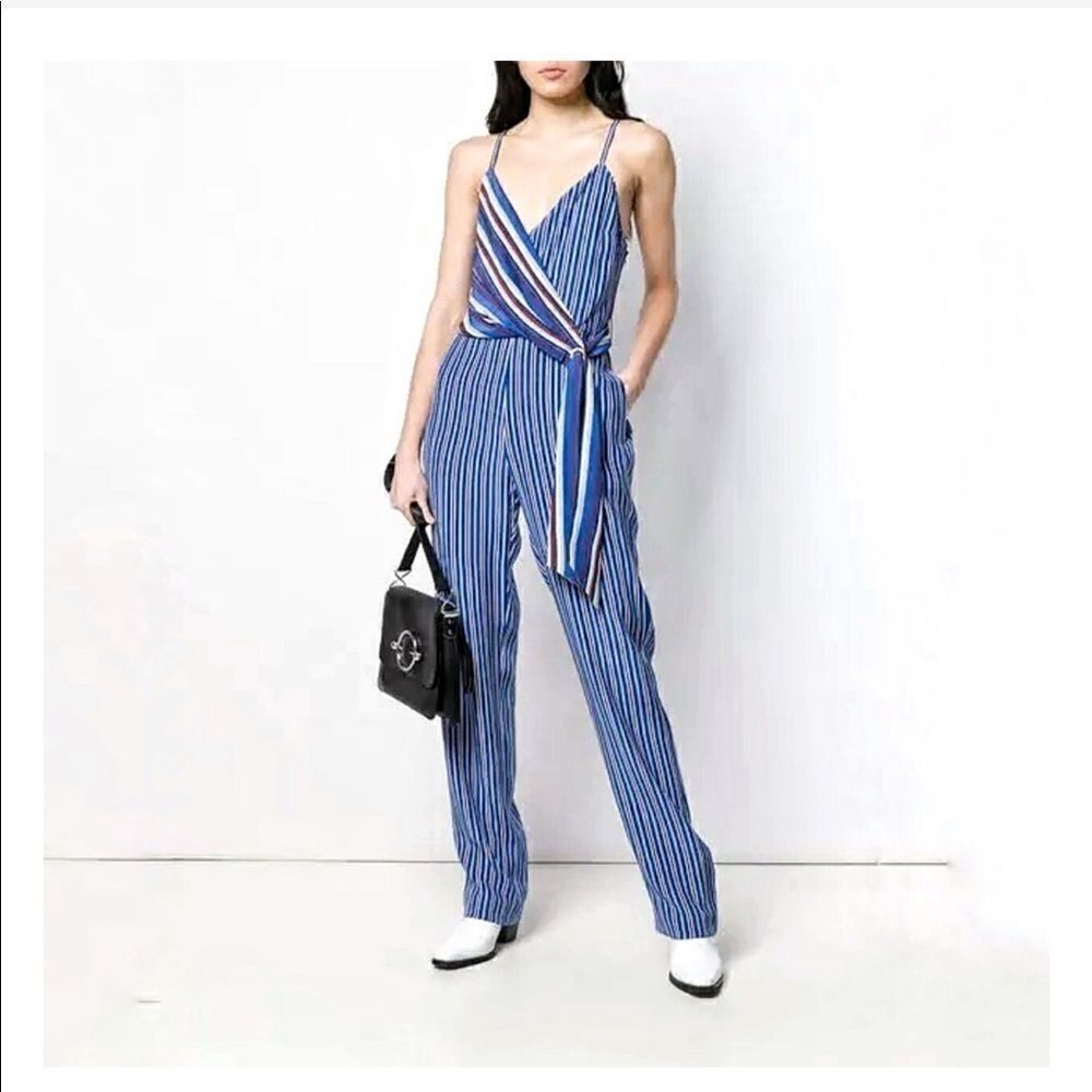 NWT Rag & Bone Felix Striped Silk Jumpsuit 4 - Picture 2 of 16